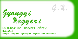 gyongyi megyeri business card