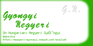gyongyi megyeri business card